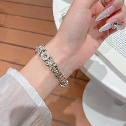 Luxury Glitter Stone Bracelet Strap For Xiaomi Band 9 Sparkling Diamond Metal Band For Mi Smart Band 8 Repleacement Wristband