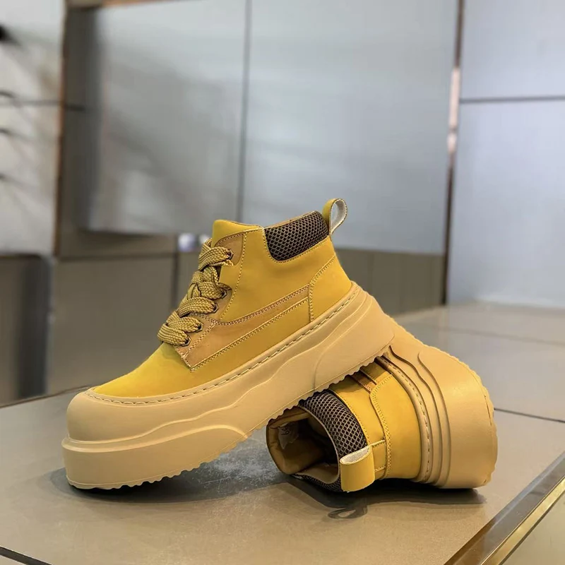 

Winter Men Boots Outdoor Leather Ankle Boots Designer Classic Handmade Boots Women Work Boots Lightweight Couple Casual Boots