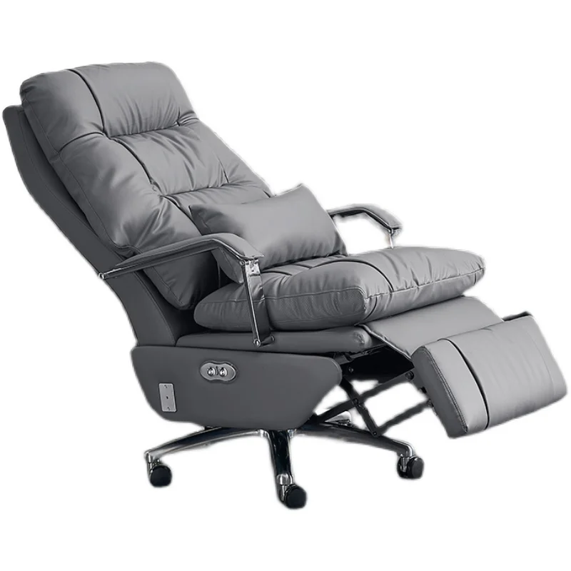 

Высококачественное электрическое компьютерное кресло, кожаное офисное кресло, кресло Boss из воловьей кожи, удобное кресло для делового класса с откидной спинкой