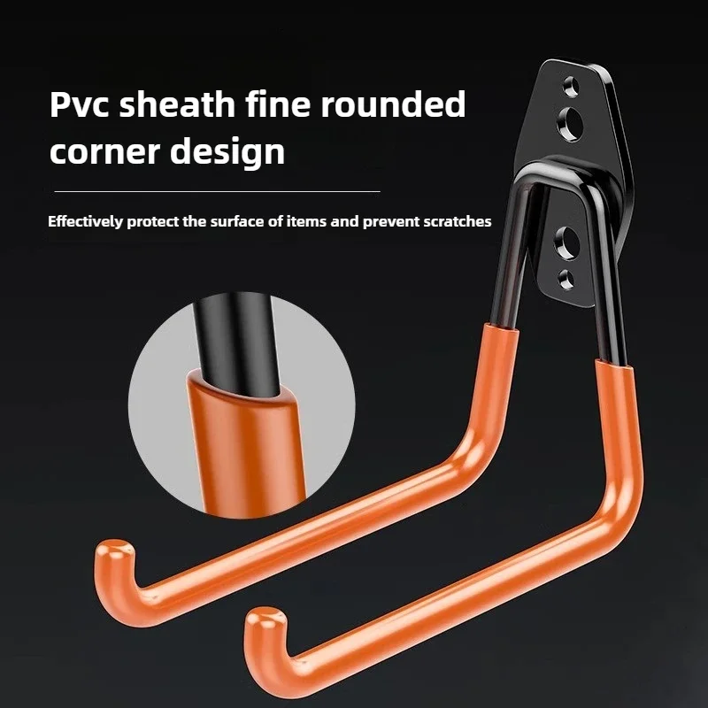 حامل تثبيت على الحائط للدراجة، خطاف تخزين معدني عالي التحمل، منظم أدوات المرآب المثبت على الحائط، ملحقات تحمل الأجهزة