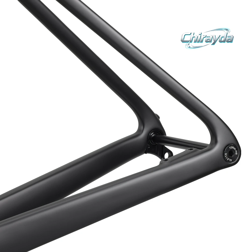 Chirayda 2025 Carbon Fiber Road Bike Frame T1100 Toray 49-58cm Full Internal Cable Routing Disc Brake 700*38C New Model view 6