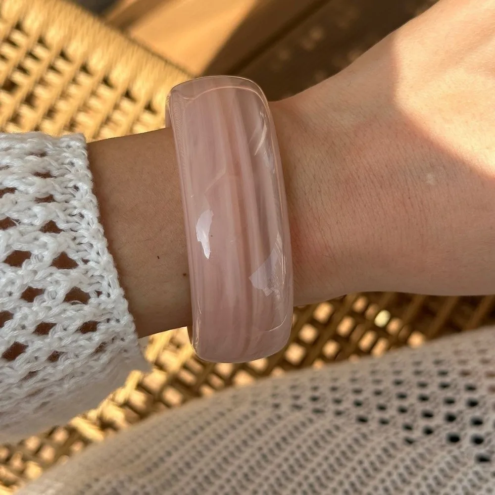 Gelang Manset Resin Antik Gelang Geometris Tidak Beraturan Berlebihan Gelang Lebar Perhiasan Wanita