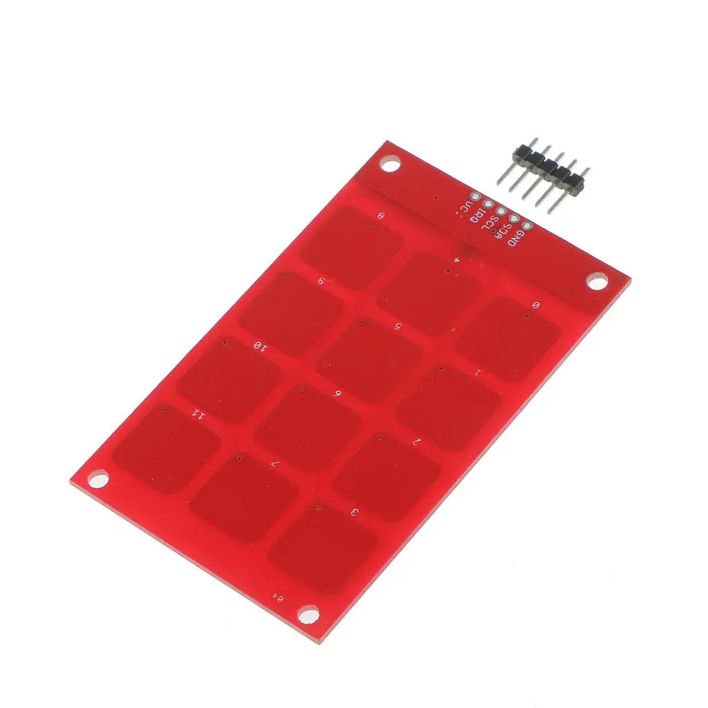 MPR121 Capacitive Touch Panel Mini Keyboard I2C Output Plastic Push Button Board for Arduino Controls