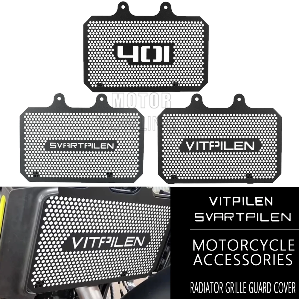 

Motorcycle Accessories Radiator Grille Guard Cover Protector For Husqvarna Svartpilen VITPILEN 401 2018 2019 2020 2021 2022 2023