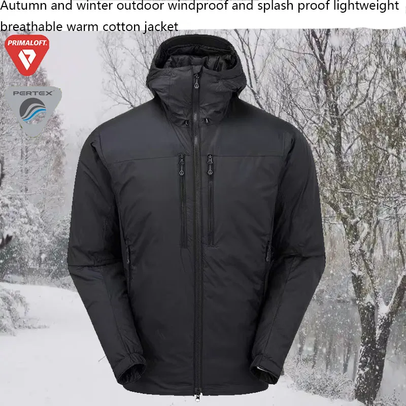 Outdoor Warm and Breathable Hoodie Wear resistant, Breathable, Cold proof, Water repellent, Lightweight Men's P Cotton Jacket