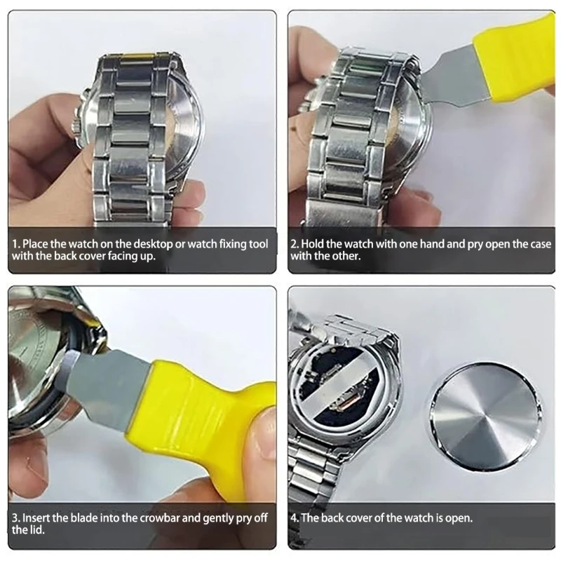 Watch Back Opener Practical Tool for Battery Change Battery Replacement Suitable for Watch Repair Enthusiasts Workshops