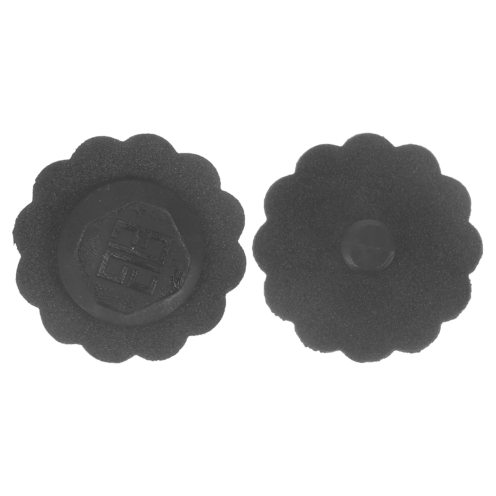 

2 Sets An Fittings Folding Umbrella Hat Tops Protector Nail Cap Repair Parts Black Covers Pole Caps