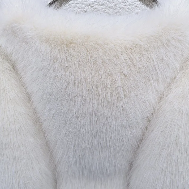 2025 delle nuove donne versatile gilet in pelliccia di volpe sintetica senza maniche gilet in peluche moda casual addensare giacca solida top gilet