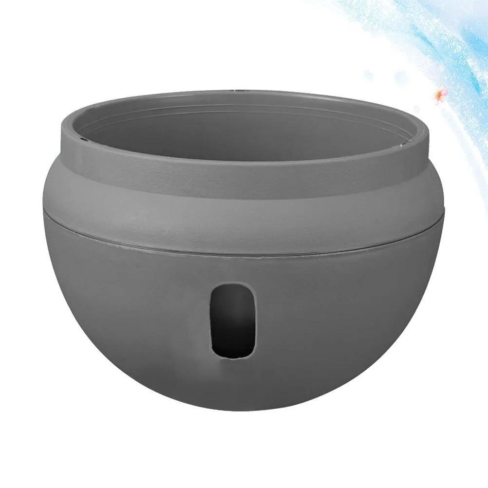 

1 шт. подвесной цветочный горшок большого размера серовато-белый для суккулентов, декоративный кашпо с цепочкой, подвесная корзина для домашнего офиса