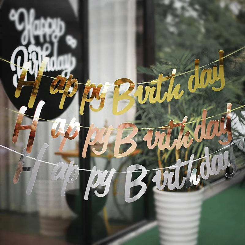 Alles Gute zum Geburtstag Dekoration Banner Urlaub Kindergarten Baby party Hochzeit Kinder Geburtstags feier hängende Girlanden Banner