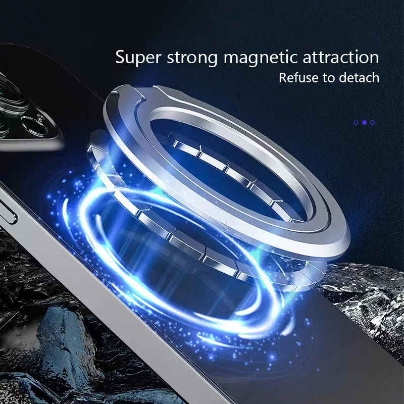 

Magnetic Cell Phone Ring Holder Mobile Phone Bracket Removable Cell Phone Grip Kickstand for iPhone MagSafe Samsung Xiaomi