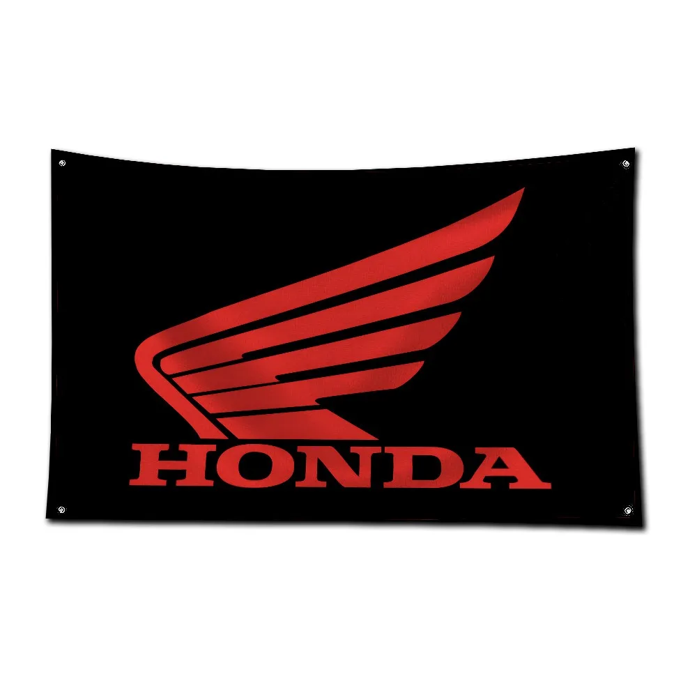 90X150CM For Honda HRC Racing Emblem Motorcycle Flag Polyester Printed Racing Banner Flag Club Bar Room Garage Decor Accessories view 2