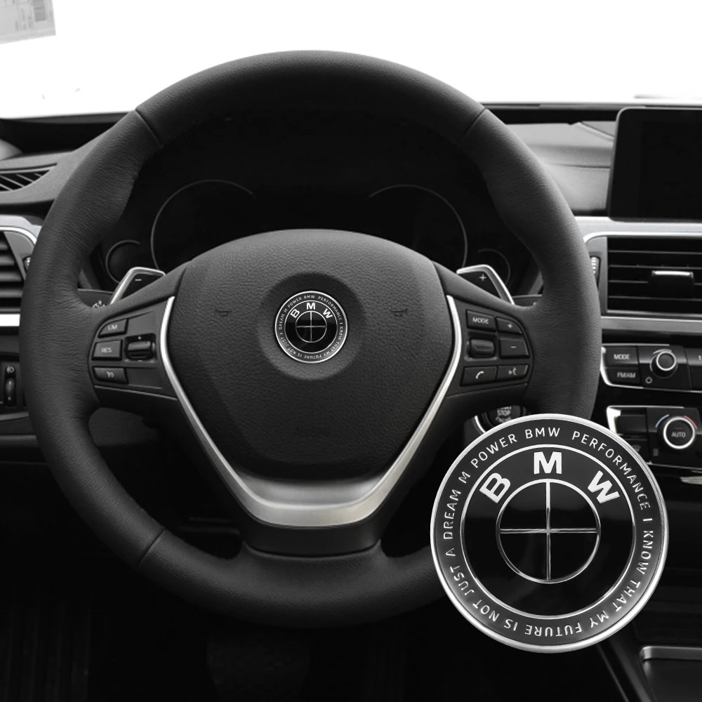 44/46mm Car Steering Wheel Sticker BMW Exclusive Steering Wheel Badge For BMW M E60 E61 E90 E91 E92 F07 F10 F15 F16 F20 F30 G30