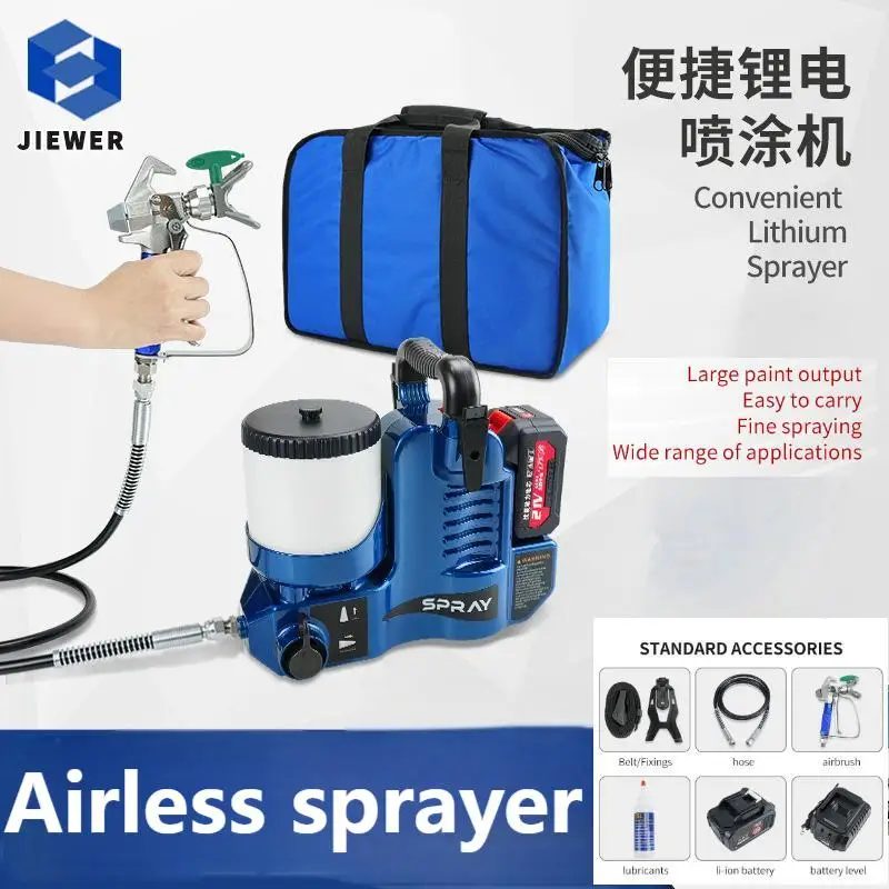 High Pressure Airless Spray Machine Electric Paint Sprayer Lithium Battery Charging Small Backpack Spray Machine Spray Tool  156