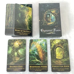 Wisdom Tarot Deck, Enchanted Forest Oracle Cards, Mystic Forest Taro, Fortune Telling Toys, with Meaning on It, 12x7cm, Prophecy