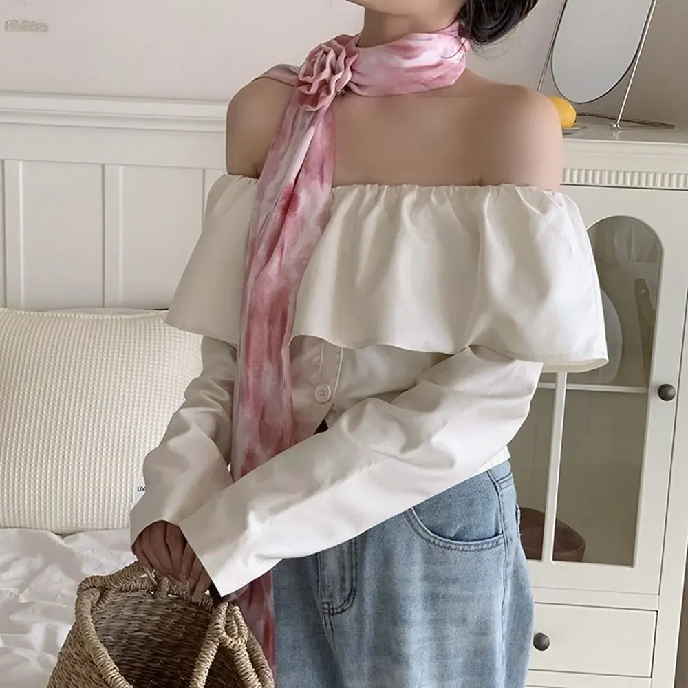 

Галстуки-бабочки, длинный шелковый шарф, галстук, шарфы в горошек, шейный платок, украшение, аксессуары для одежды, шарф с цветком розы