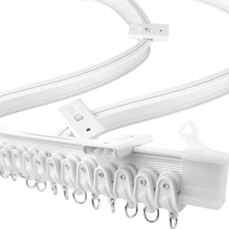Rail de rideau de plafond flexible et pliable, support pour système de rails de rideaux, séparateur de pièce, tringle à rideaux, rail de plafond pour camping-car
