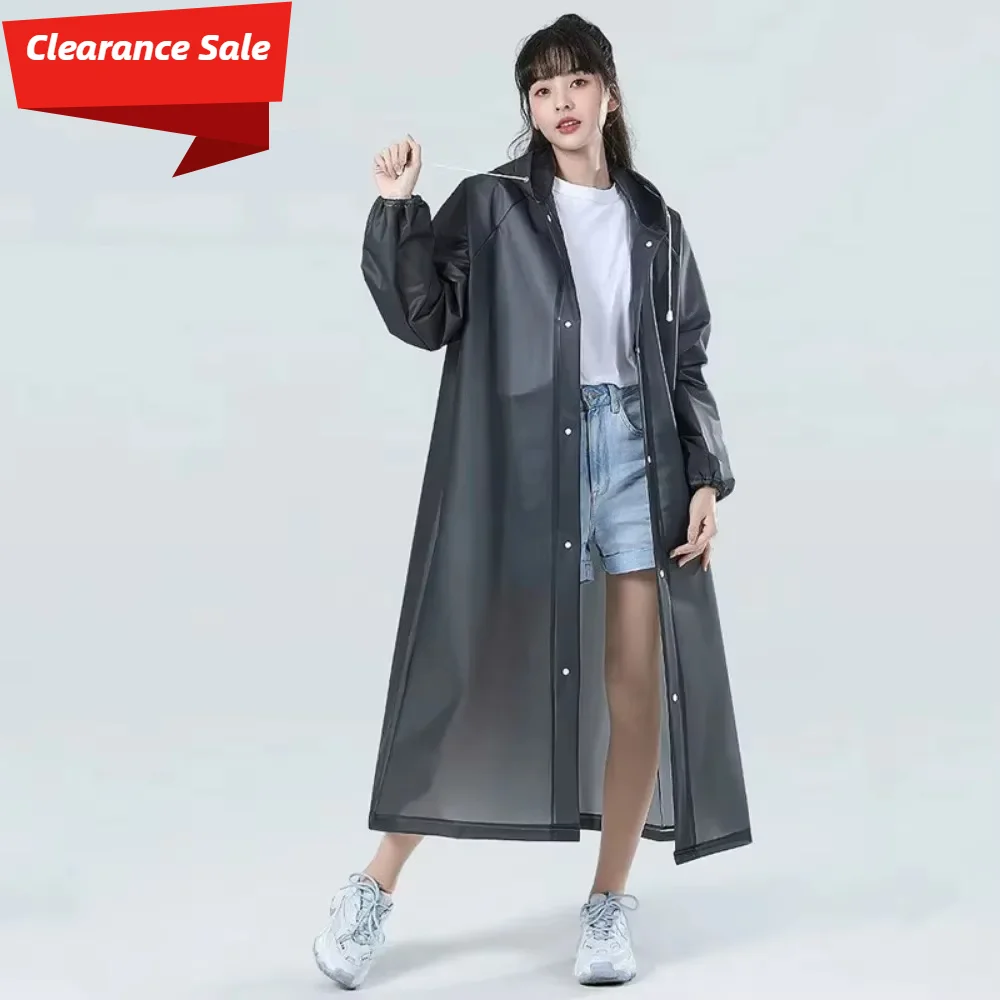 Packbarer Regenmantel für Herren und Damen, wasserdichter Regenmantel, Outdoor-Reisen, transparente Regenmäntel, Poncho-Regenmantel mit Kapuze, wiederverwendbar