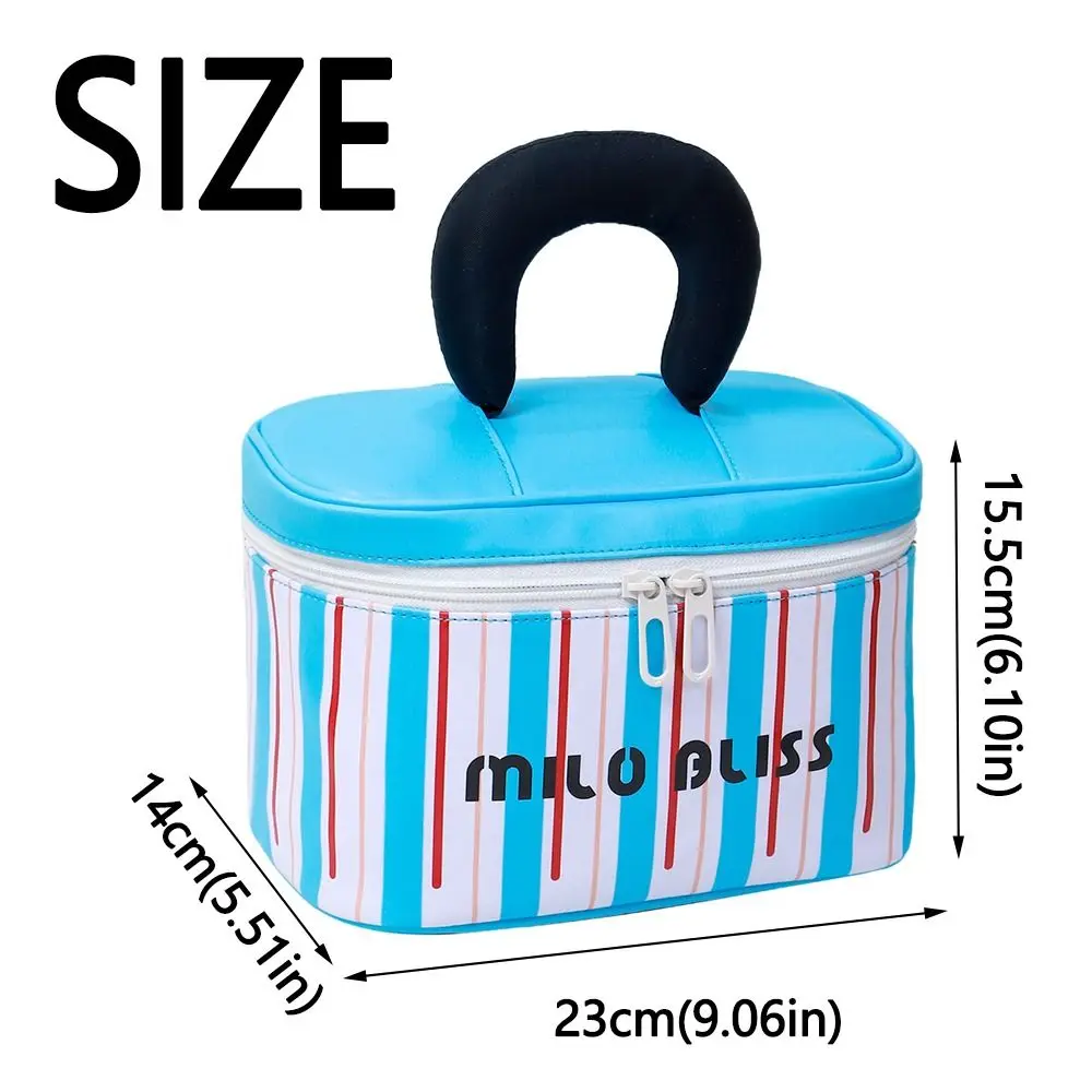 حقيبة تخزين مستحضرات التجميل الإبداعية INS مع مقبض حقيبة ماكياج محمولة تتطابق مع الألوان بسحاب حقيبة مستحضرات التجميل لوازم الحمام #5