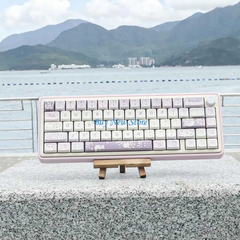 

20ce милый животный тема животного pbt dye sublimation sublimation keycap set mda profile keycap подходит dz60/rk