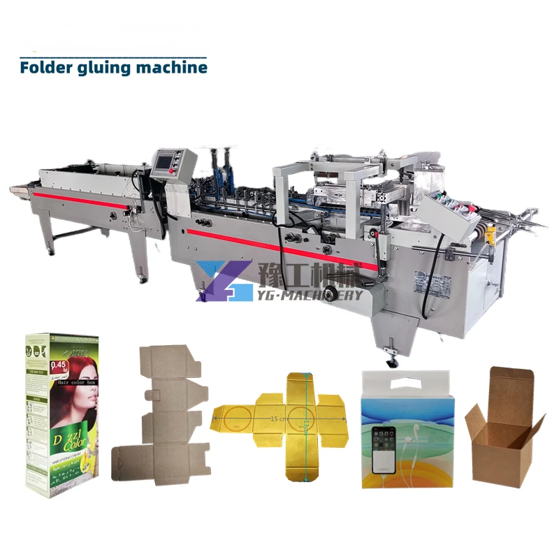 Automatic Box Making Folder Gluer Machine Pasting Machine Mini Box Small Box Folding Gluing Machine