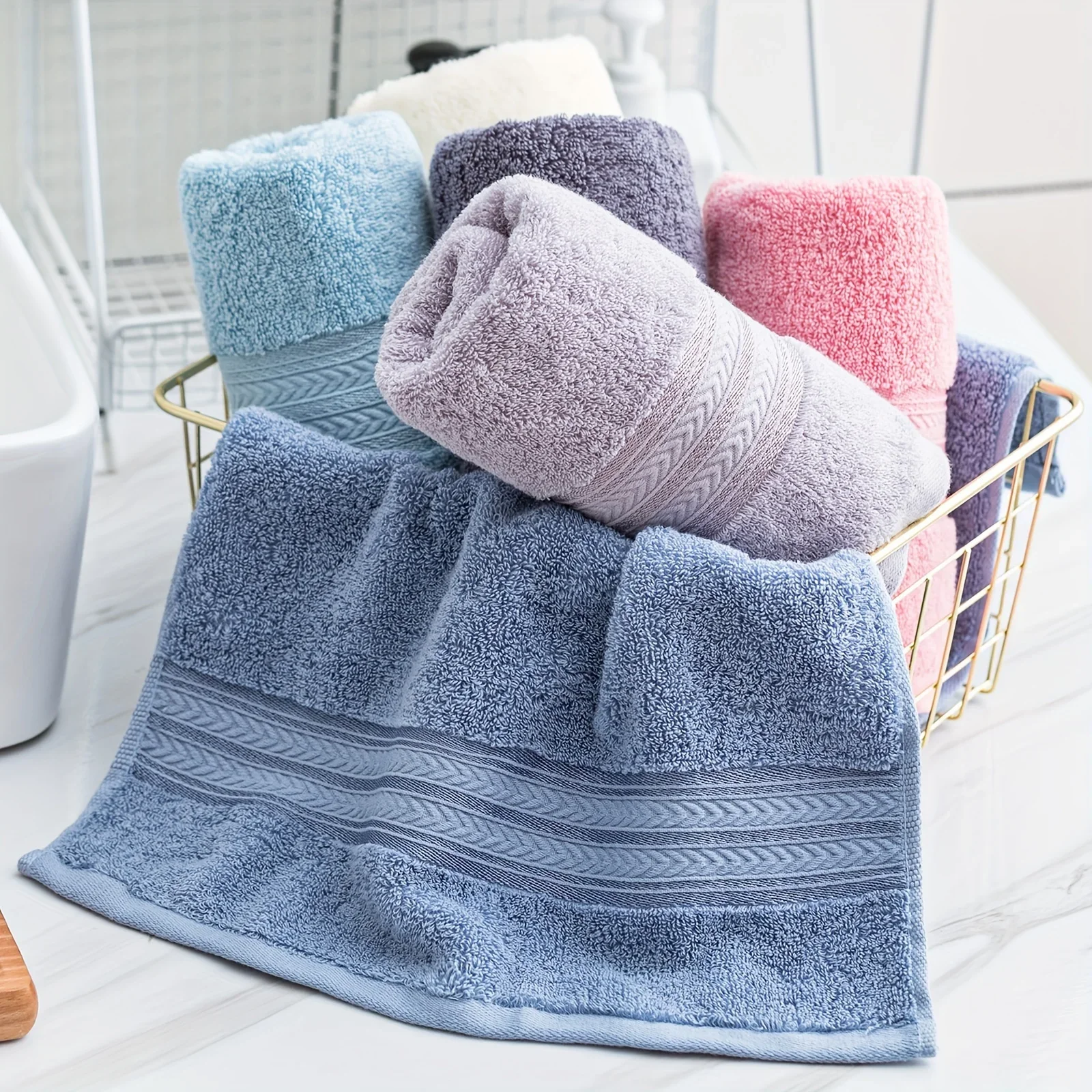 6-Piece 16x30 Inch Cotton Hand Towels Set, Quick Dry Soft and Absorbent Towel ，Premium Quality Towels for Hotel spa Bathroom