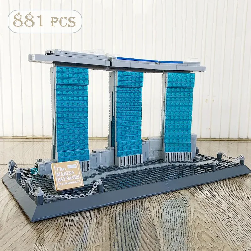 

City Architecture Building Blocks Model New York Singapore Christ the Redeemer Accessories Compatible with Brand Bricks Kids Toy