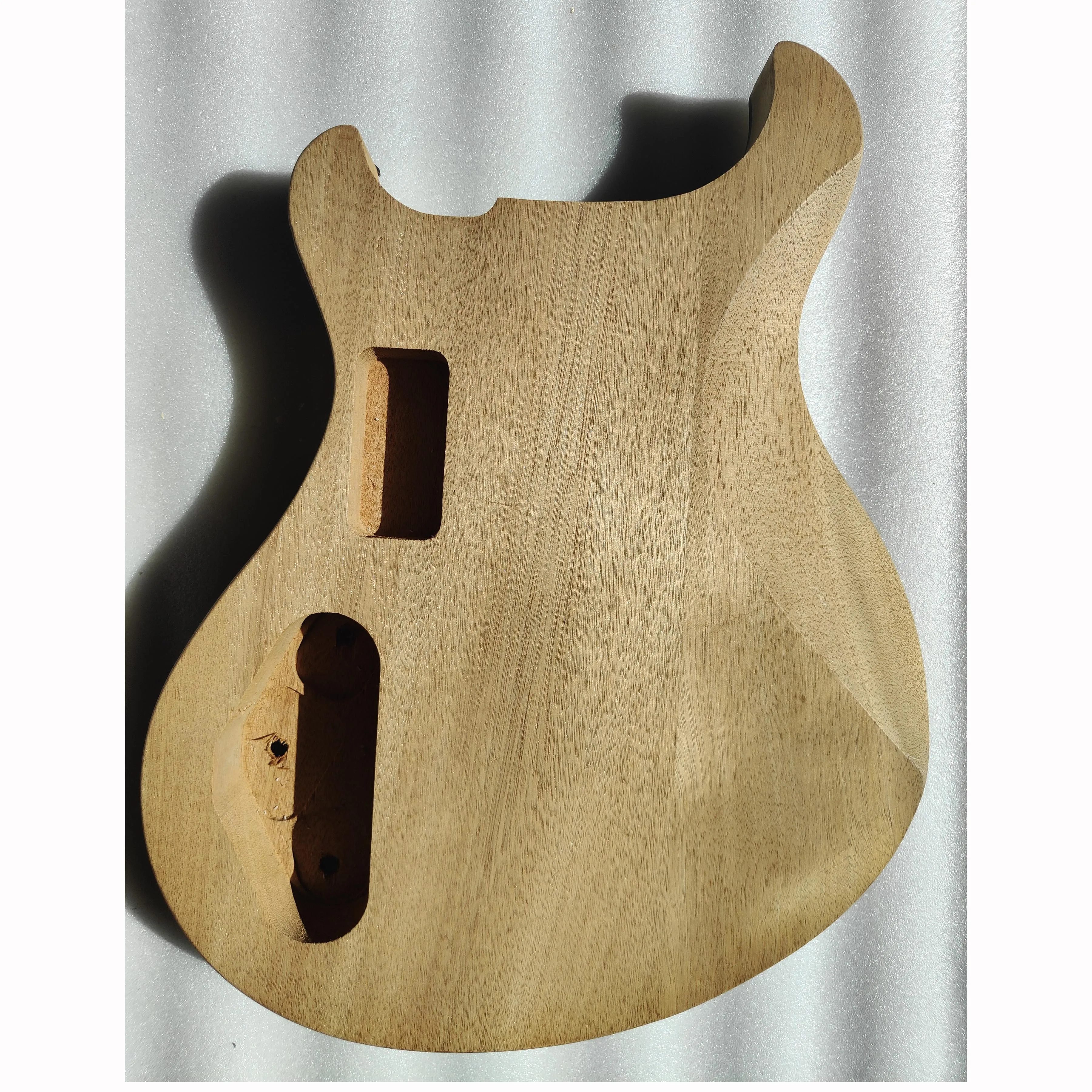 Stock DIY Custom F Original HH Electric Guitar Body Unfinished Mahogany Wood Flame Maple Veneer Guitarra Barrel Celluloid Edging