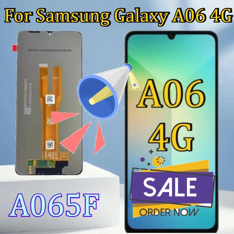 

For Samsung Galaxy A06 4G A065F LCD Display Touch Screen Digitizer Assembly LCD NO Frame Repair Parts New TFT Screen