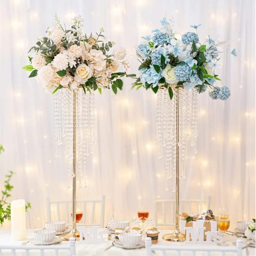 Wedding Accessories 10 Pcs 29.5 Inches Crystal Flower Stand Wedding Centerpieces for Tables Weddings Ornaments