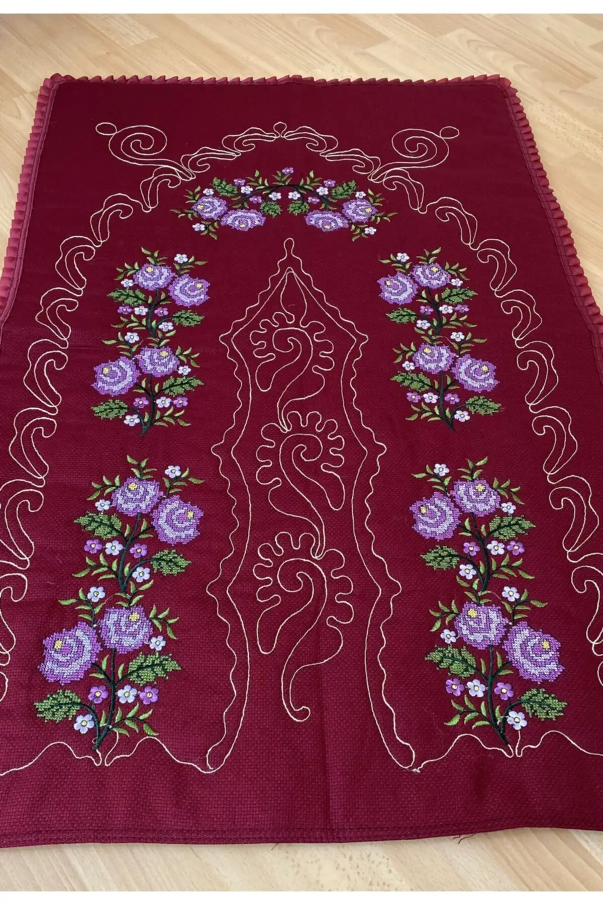 DOLBOVI burgundy * lilac dowry embroidery embroidery embroidery 100 cotton linen