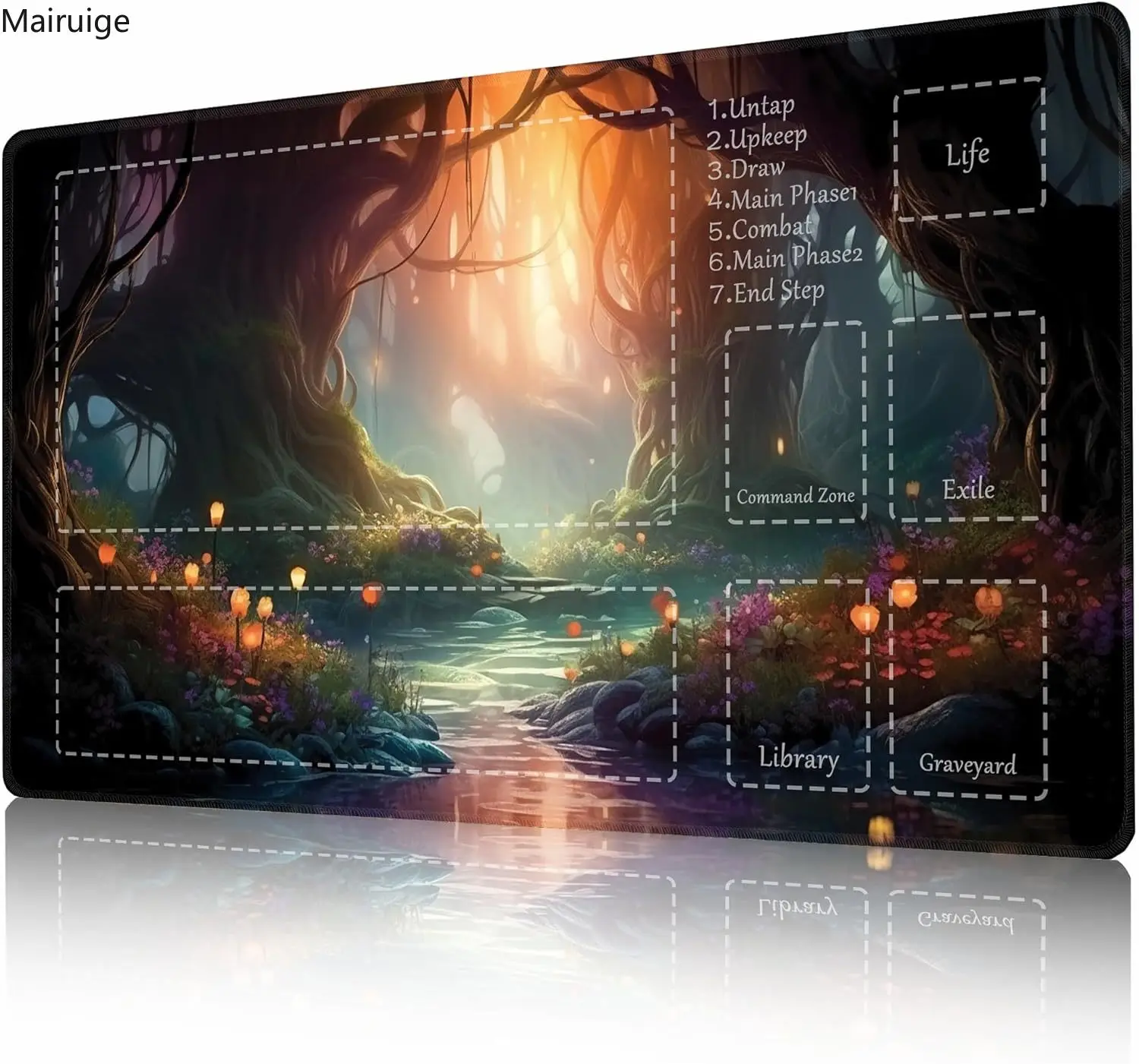 

MTG Gaming Card Dueling Pad Anti slip Rubber Base Smooth Surface TCG PTCG Gaming Pad 24x14 inches 60x35cm