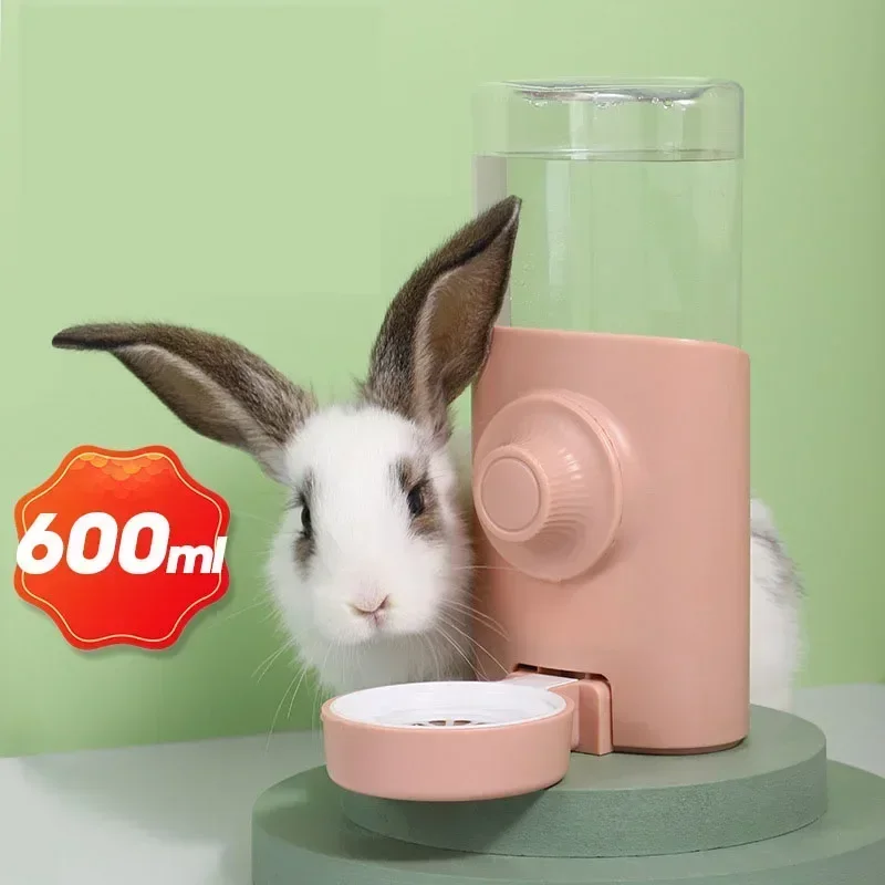 600ML Rabbit Water Dispenser Automatic Large-capacity Siphon Feeding Kettle Pet Supplies For Hamster Guinea Pig Chinchilla