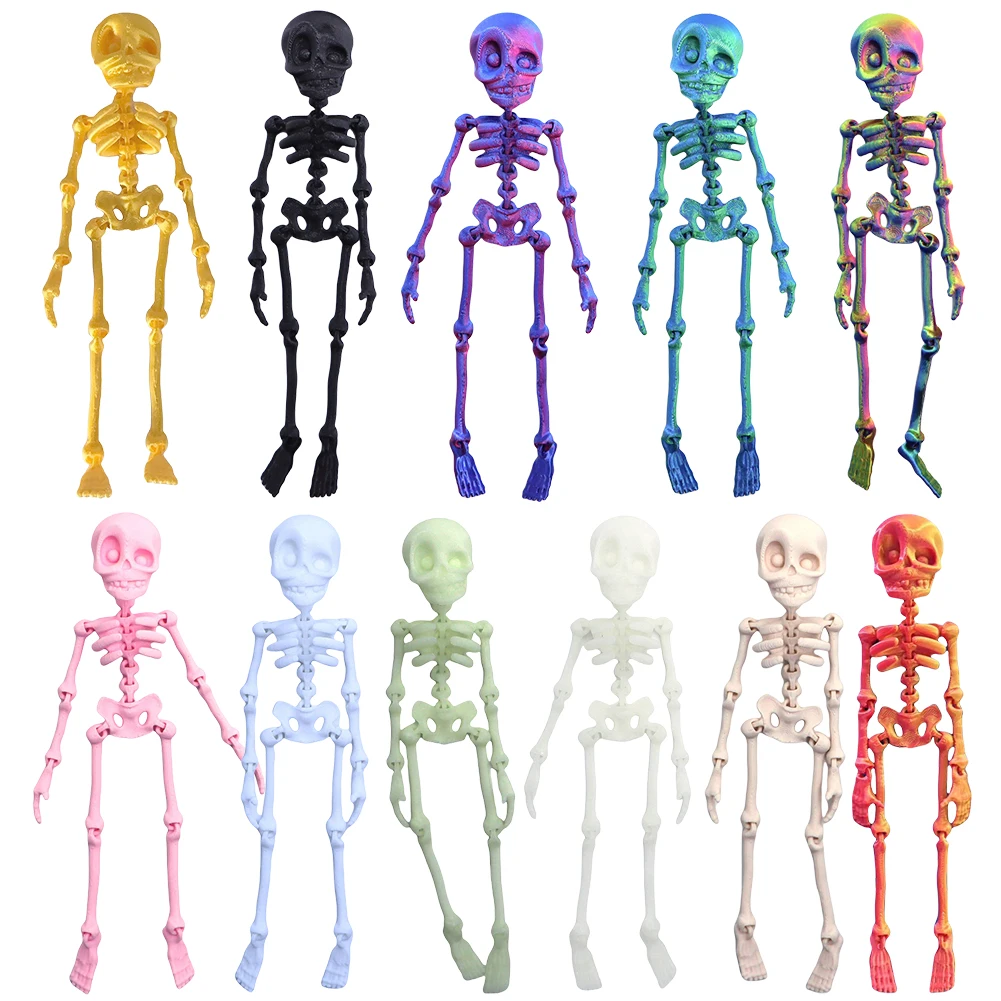 

Mini Magnetic Skeleton Fridge Magnets 3D Printed Skeleton Fridge Magnets for Kitchen Office and Locker Halloween Decoration