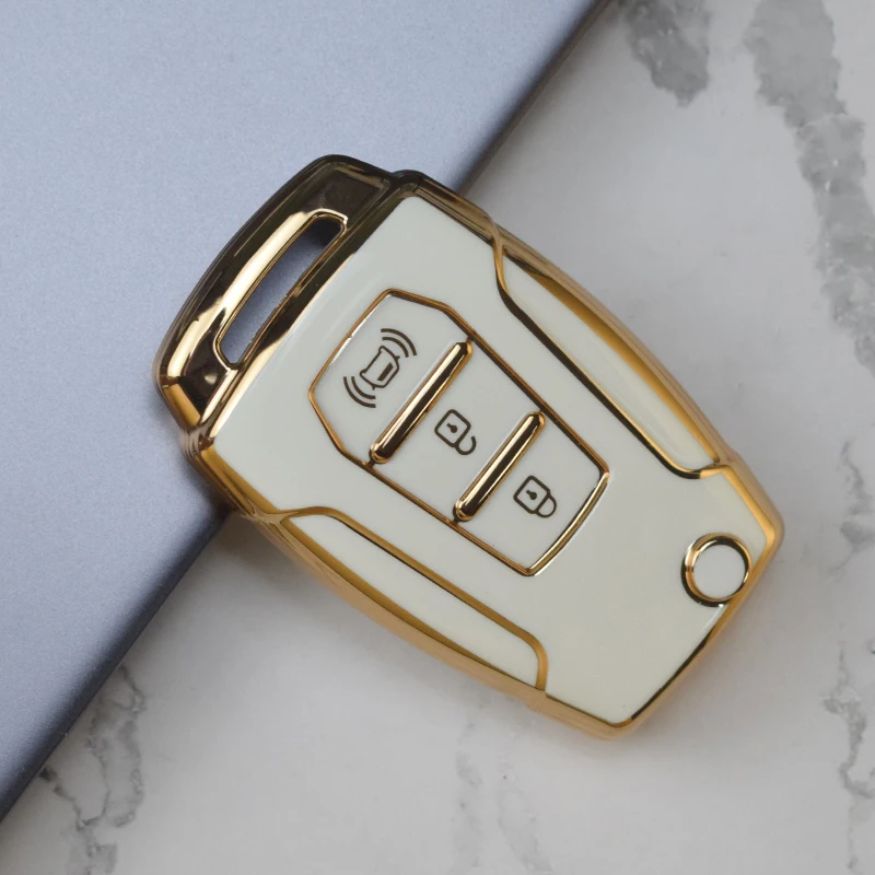 TPU Car Remote Key Cover Shell Fob Case Protector for Ssangyong Kyron 2 Sanka Korando 215/65 R16 225/60 R17 Keychain Accessories