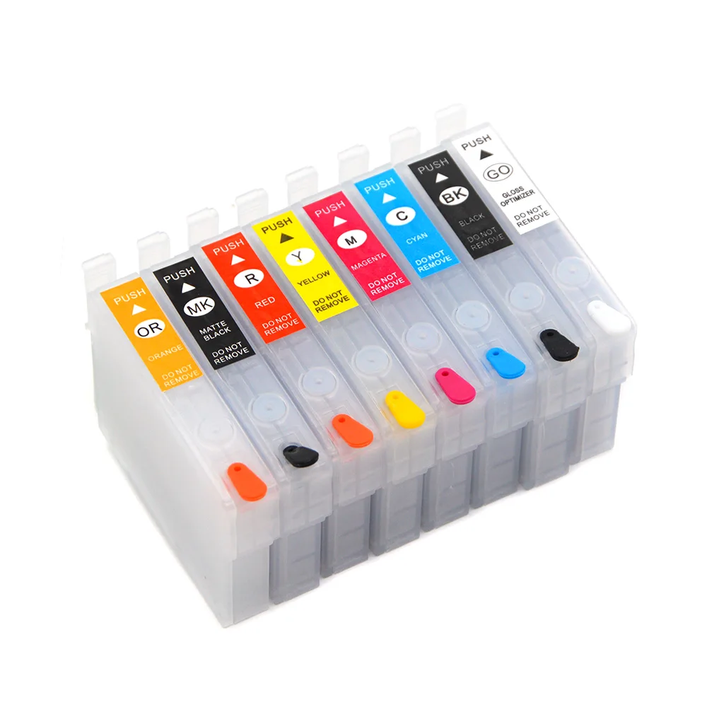 T324 T3240-T3249 Refillable Ink Cartridge For Epson SureColor P400 SC-P400 Printer With Permanent Chip