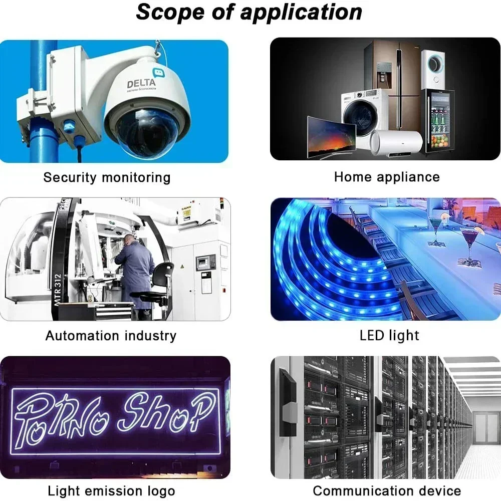 Switching Power Supply Adjustable AC 220V DC 0- 12V 24V 36V 48V 60V 100V 150V 200V 600W Digital Display For LED Strip CCTV Motor