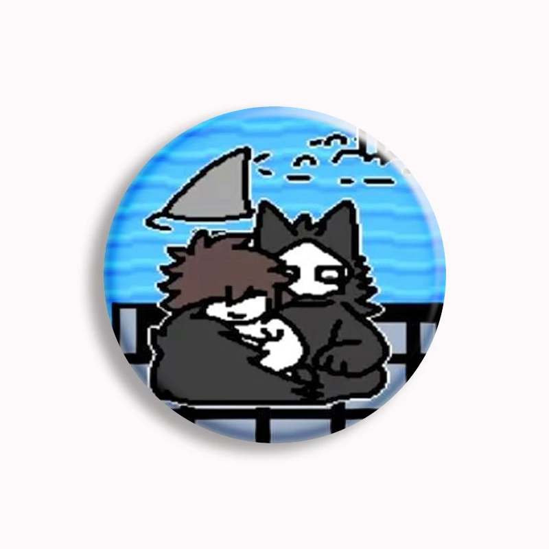 31Style Changed Puro Cute Cartoon Soft Button Pin Creative Funny I Love You Kawaii Anime Brooch Badge Bag Decor Couple Gifts
