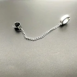 1Pc Punk Stainless Steel Painless Ear Clip Earrings for Men Women,Silver Color Non Piercing Fake Earrings Jewelry Gift