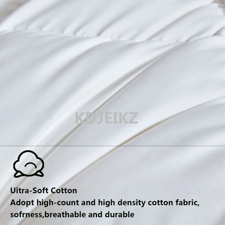 KDJEIKZ  Winter Cotton Goose Down Quilt Five-Star Hotel Duvet Super Soft Fluffy Queen King Full Size Four Seasons Duvets Blanket