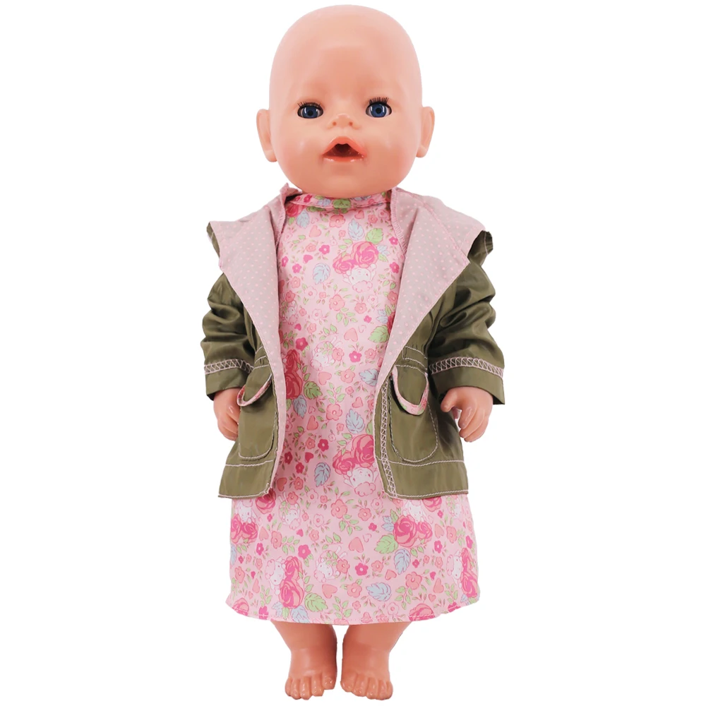 Rosa Puppe Kleidung für 43cm geboren Baby wieder geborene Puppe Kleidung Zubehör 18 Zoll amerikanische Puppe Mädchen Spielzeug Geschenk unsere Generation Nenuco