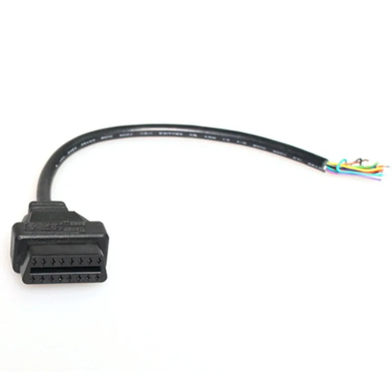 30/60/200CM OBD 2 Open Cable OBD2 16pin Female Connector to Open OBD Cable OBDII 16 pin OBD 2 Adaptor