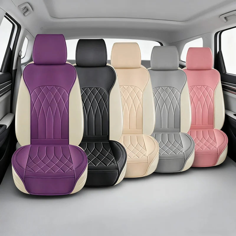 

2-Seats Pu Leather Car Seat Covers Universal Seat Cushion Four Seasons For Mercedes W211 W205 ML W164 W204 W203 EQB EQC EQE