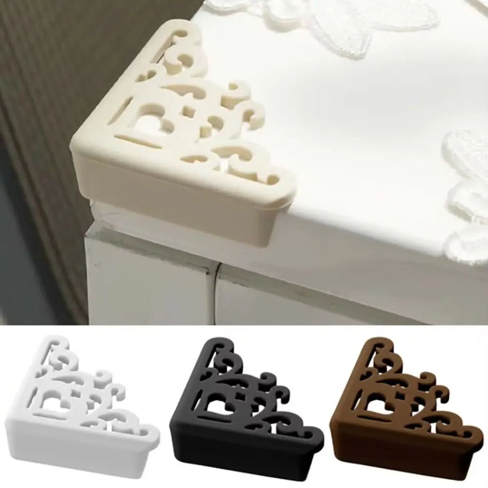 8Pcs Hollow Out Table Corner Guard Love Pattern Right Angle Design Edge Guard Cover Soft Decorative Furniture Bumper Safety
