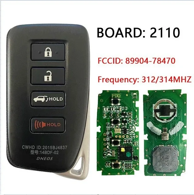 

Suitable for Lexus key 4-key Smart Car remote control key89904-78470 HYQ14FBA/AG version 2110