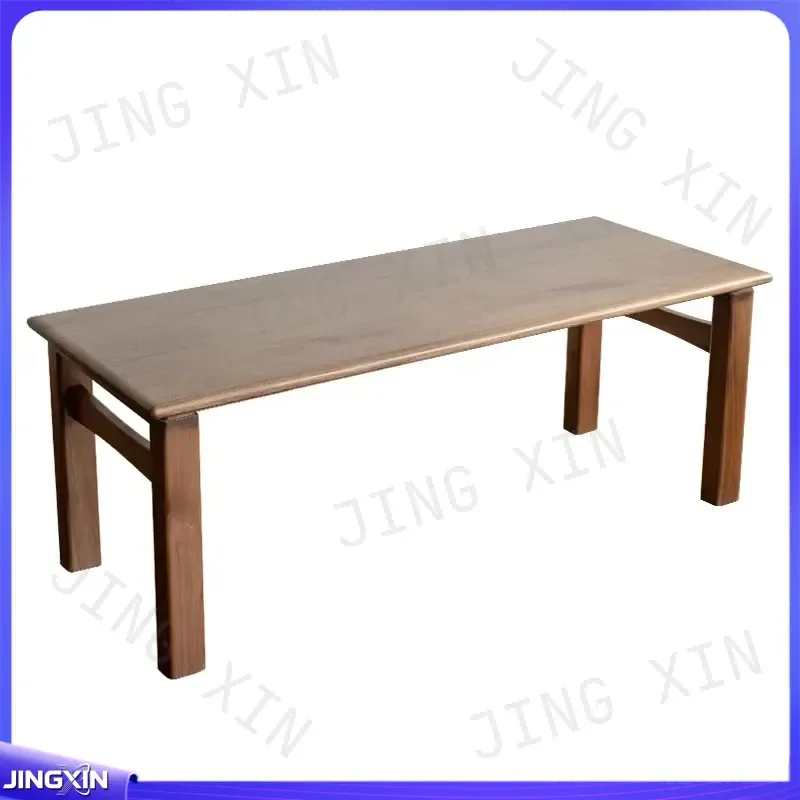 Custom for Dining Table Black Walnut Solid Wood Long Rectangular Worktable Living Room Furniture Home Office Desk Modern
