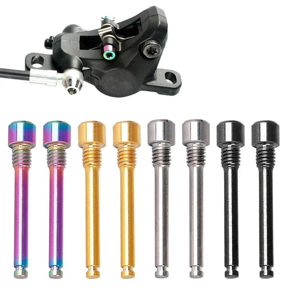 Pernos de freno de disco de bicicleta, 2 uds., insertos de pasador roscado, tornillo hexagonal interno de 3mm, Kit de herramientas de disco de bicicleta negro/plateado/dorado/colorido