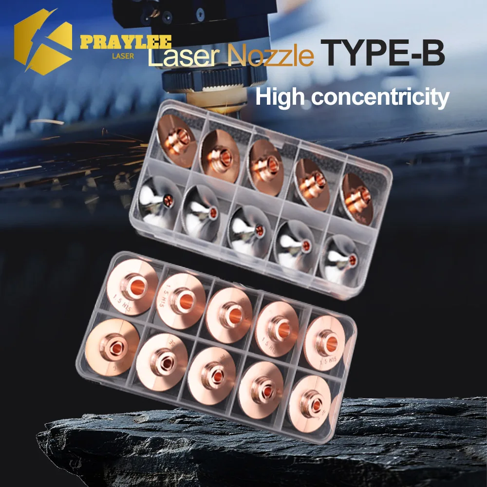 Laser Cutting Nozzles Type-B High Speed D28 M11 D32 M14 Single Double Chrome Layers for Raytools Precitec Bodor Laser Machine