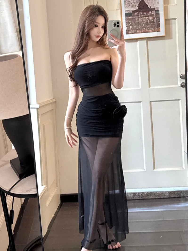 

Sexy Me Splice Tube Dr Women's Slim Fit Long Skirt Breathable Comfortable Spring Summer Autumn Winter Casual X ape