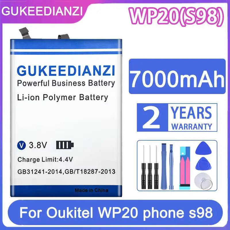 

Mobile Phone Battery Long Lasting 7000mAh For Oukitel WP20 Phone s98